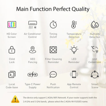 Tuya Smart WiFi IR Air Conditioner Thermostat Intelligent Linkaged With Temperature Sensor Via Alexa Google Home Smart life App