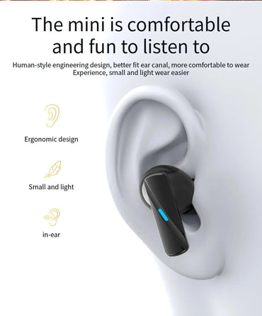 BOSENOK TWS Wireless Bluetooth Earphones Headphones In-ear Earplugs Supports Volume Control Motion Music Hedset With Microphone