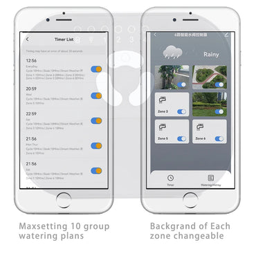 WiFi Smart Indoor 4 Station WiFi Sprinkler System Irrigation Controller Water TimerCompatible with Alexa Google Tuya