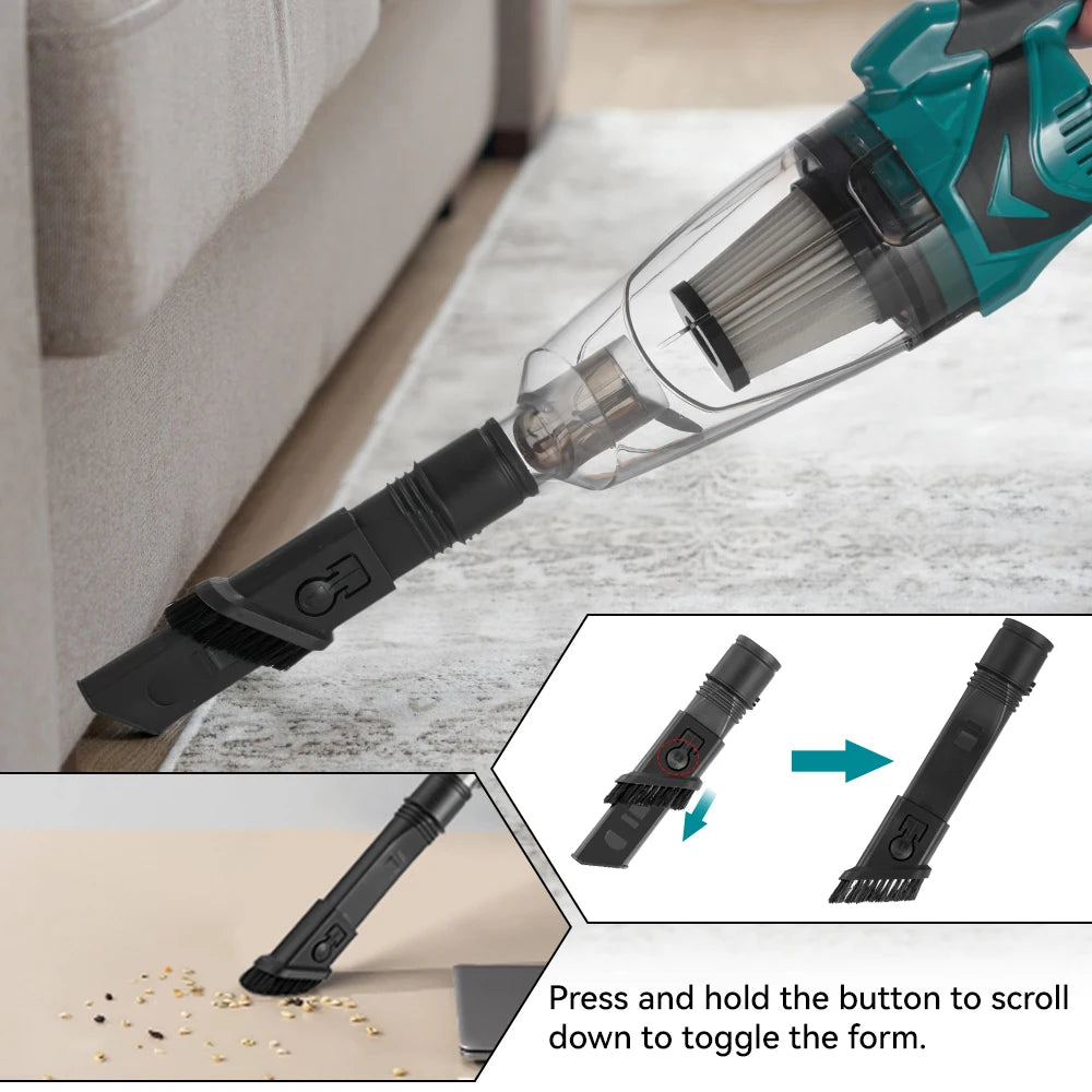Electric Handheld Wireless Vacuum Cleaner Cordless Vacuum Home Car Dual Use Portable High Power Cleaning for Makita 18V Battery