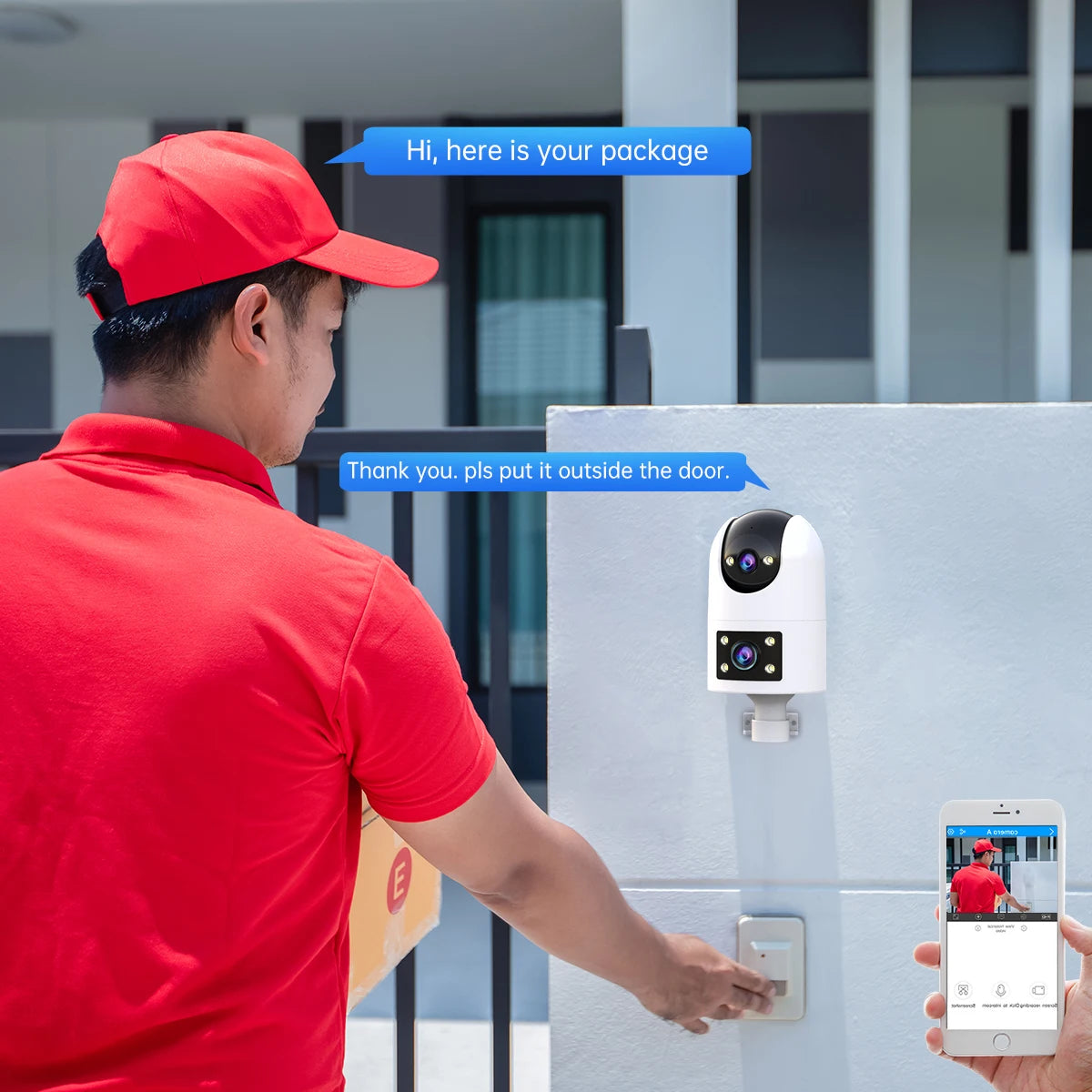 JOOAN 6MP 4K PTZ WiFi IP Camera 5G WIFI Dual Lens Outdoor Waterproof Security Camera Color Night AI Tracking CCTV Surveillance