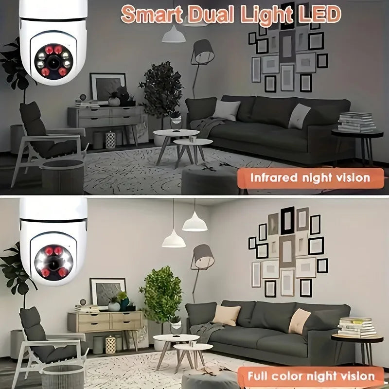 Ease Life App 5GHz E27 1080P Light Bulb Security Cameras Indoor Outdoor Wireless WiFi Camera Color Night Vision Motion Detection