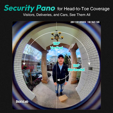 Botslab HDR Video Doorbell Camera WiFi 2.5K 5MP Wireless Two Way Intercom 180°Wide-Angle Night Vision Smart Home Security Camera