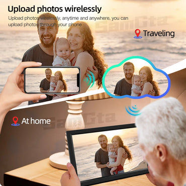 15.6 Inch WiFi Frameo Digital Photo Frame 32GB Smart Digital Picture Frame with 1920x1080 IPS HD Touch Screen