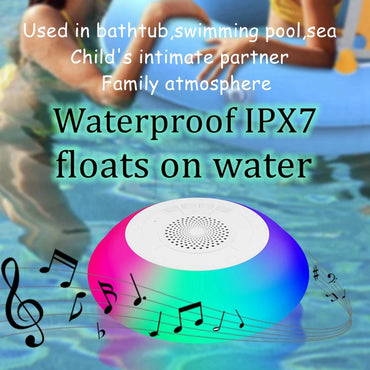 Waterproof Shower speaker Bluetooth Bathroom FM Radio RGB 5W TWS Bluetooth speakers box with Microphone Folat on Water/Pool/Bath