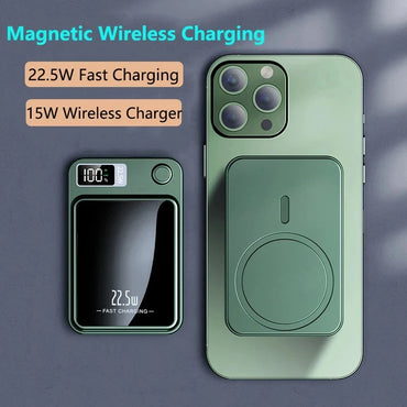 100000mAh Magnetic Wireless Charger Power Bank Digital Display Fast Charging 22.5W Powerbank Portable External Battery Hot