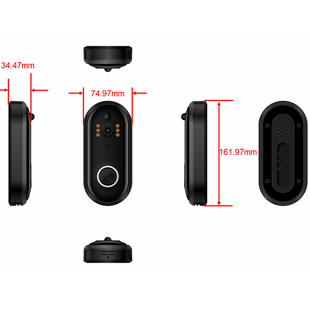 Anillo de vídeo con intercomunicador de timbre con cámara