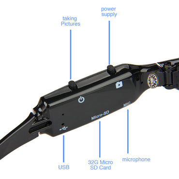 Mini cámara estilo gafas