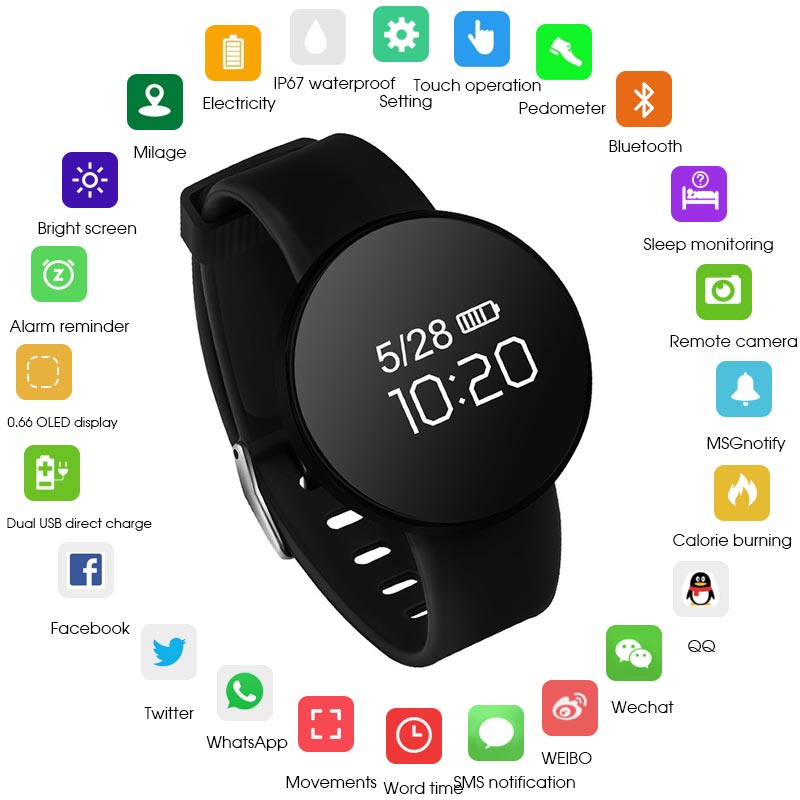 Waterproof Sport LED Smartwatch