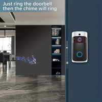 Smart Home Doorbell Camera WIFI Intercom With Cloud Storage, WIFI Video Doorbell, Night Vision, 2-Way Audio, Battery Powered