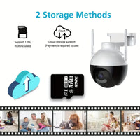 Wireless Security WIFI Camera Indoor Outdoors, 360° PTZ Panoramic IP Camera, HD 1080P Smart Home Camera,  Baby/Pet Monitor