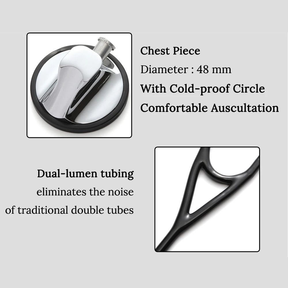 Professional Heart Lung Cardiology Stethoscope Doctor Student Medical Equipment Device Medical Doctor Single Head Stethoscope