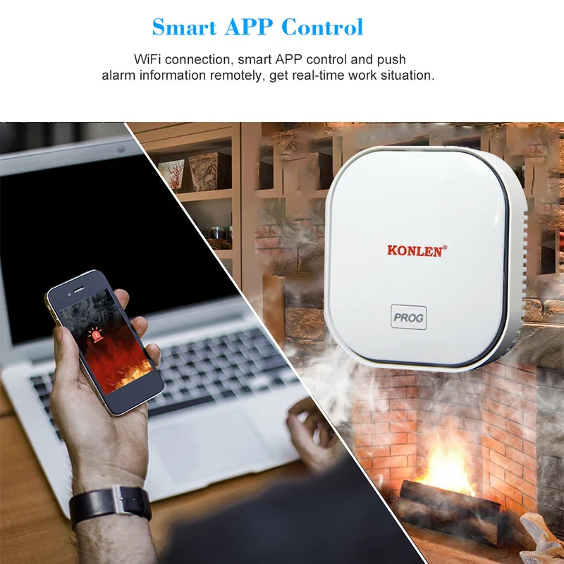 Tuya Smart Life CO GAS Leak Carbon Monoxide Detector WIFI LPG Natural CH4 Methane Combustible Leakage Coal Alarm Sensor Plug in