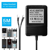 18V AC Power Adapter 220V-240V Transformer Charger For Wifi Wireless Video Doorbell IP Camera Video Intercom Ring