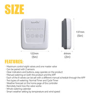 RAINPOINT 8 Zone Smart Sprinkler Controller,WiFi Sprinkler System Controller,APP Control Irrigation System, Sprinkler Timer