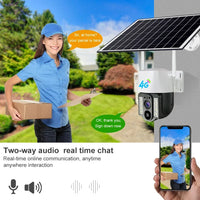 8MP Solar Camera 4G SIM Card Outdoor 4K Dual Screen WiFi PTZ  Auto Tracking Waterproof Two-way Audio Smart Night Vision Cam