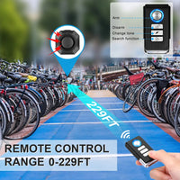 Wireless Bike Vibration Alarm USB Charging Remote Control Burglar Motorcycle Bike Security Detector System Bicycle Alarm