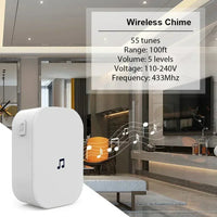 Wifi Wireless Doorbell Indoor Chime 100DB 433MHz Waterproof Door Ring Chime Doorbell Receiver Ding Dong Tuya Smart life home