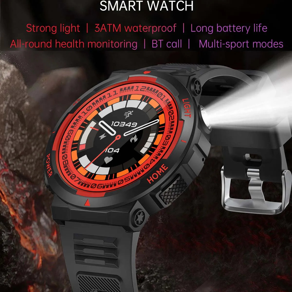 New For Huawei Men Smartwatch IP68 3ATM Swimming Waterproof Bluetooth Call 400 mAh Battery Health Track LED Lighting Smart Watch