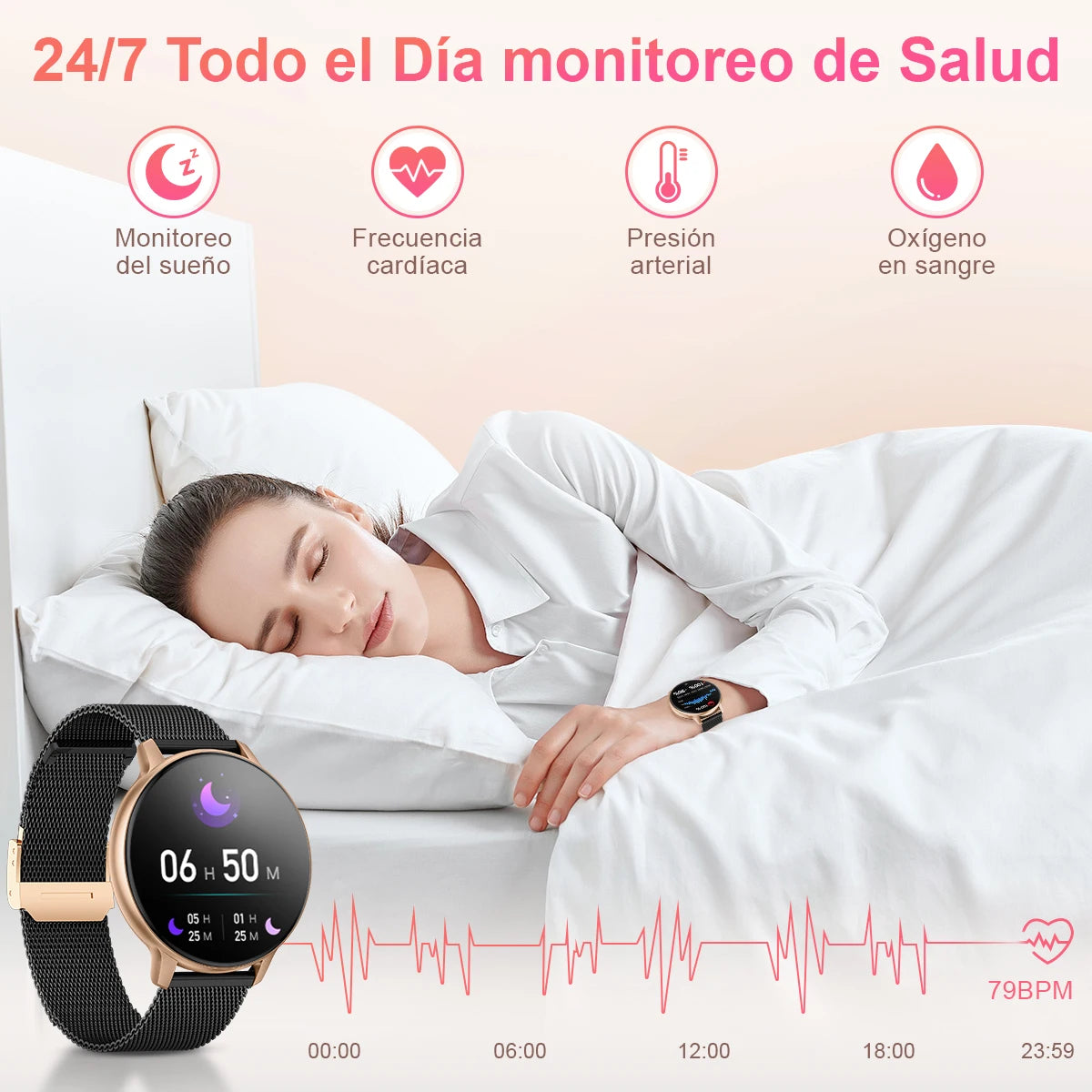 LIGE 1.39" HD Screen Smart Watch Women Bluetooth Call Sleep Blood Oxygen Monitor Ladies Watches Sports Fitness Women Smartwatch