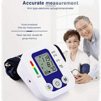 LCD Portable Health Care Pulse Meter BP Monitor Automatic Digital Arm Blood Pressure Monitor Tonometer Meter Sphygmomanometer