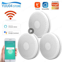 2 In 1 Version WiFi Function Tuya And Smart Life Smoke Detector Sensor & Carbon Monoxide Co Gas Detector Smoke Fire Sound Alarm