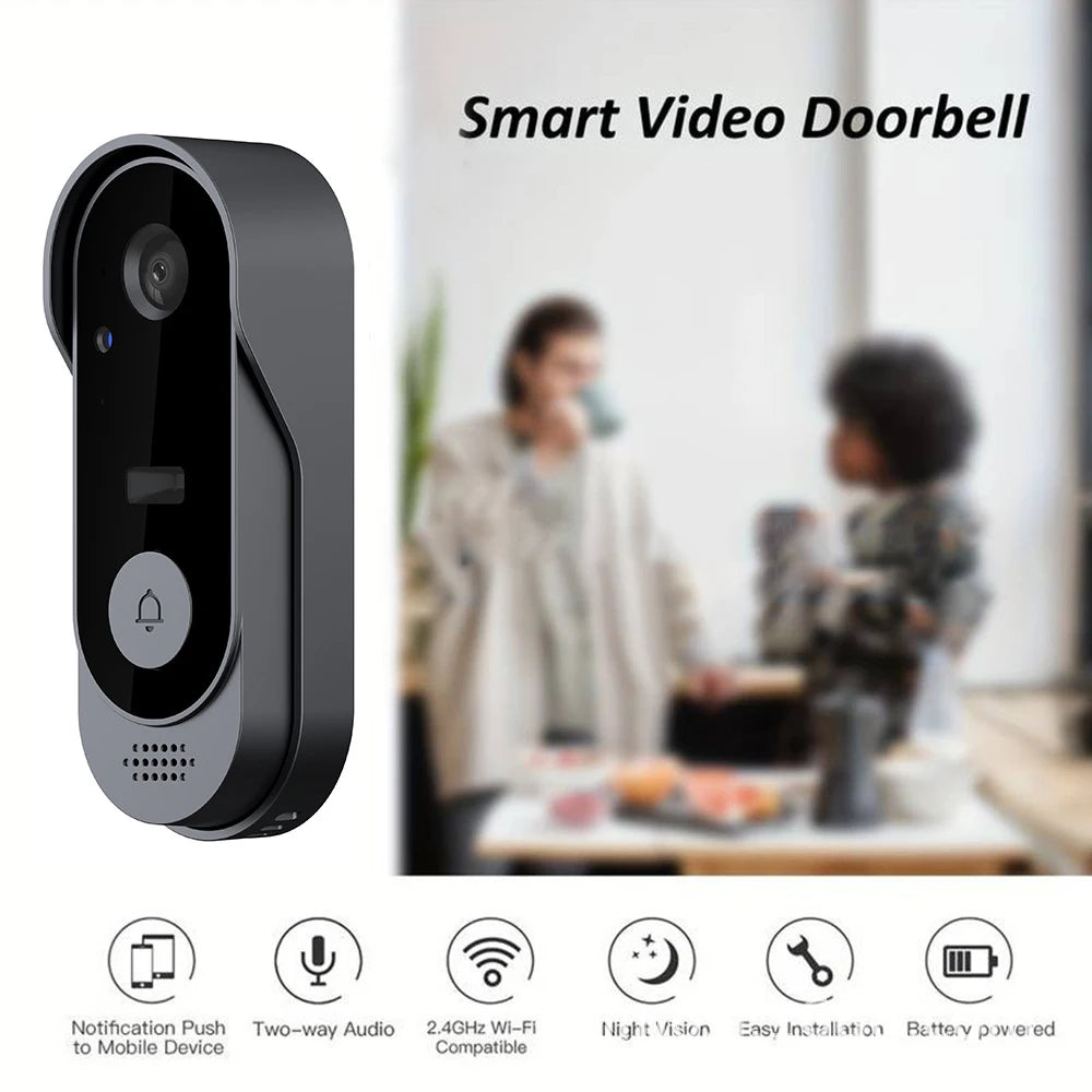 Tuya App Smart Home Video Doorbell WiFi Outdoor Wireless Door Bell Waterproof Battery Voice Intercom Doorbell Phone Video Camera