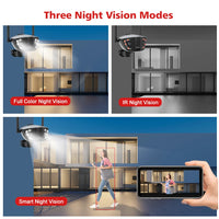 4MP 4G Outdoor WiFi Surveillance Camera POE Dual Lens 180° Ultra-Wide Angle Color Night Vision Security Camera Cam Hi Pro APP