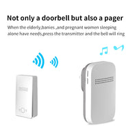 Wireless Outdoor Doorbell Waterproof No Battery Required Self-Powered Door Bell Sets Home Outdoor Kinetic Ring Chime Doorbell