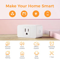 Refoss 15A HomeKit Smart Plug Mini WiFi Socket US Version App Remote Voice Control Support Alexa Google Assistant