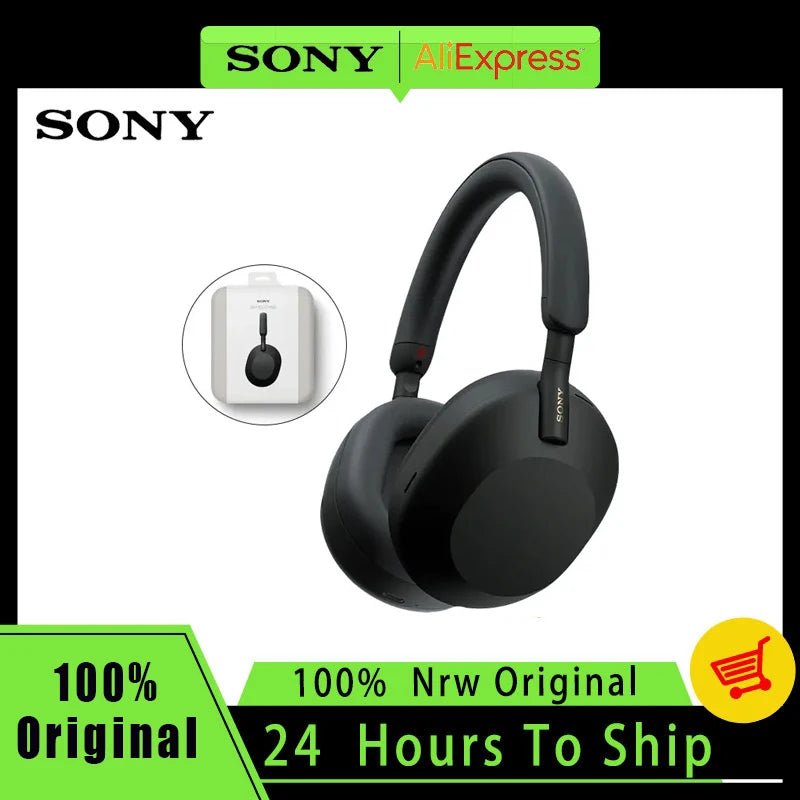 Sony Original WH-1000XM5 Bluetooth Earphone Wireless Headphones Noise Cancelling Over-ear Headset Hi-Res Wireless 30hrs Playback