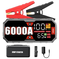 30000mAh Car 6000A Portable Jump Starter With Power Bank Fast Charge PD65W 12V Auto Battery Charger Booster Starting Device