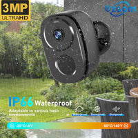 Solar camera CCTV security 3MP Battery Camera With Full Color Night Vision Outdoor wifi surveillance camera security protection