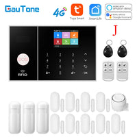 GauTone 3G 4G GSM WIFI Security Alarm System for Home and Business Multi-language Tuya Smart Life APP Control work with Alexa