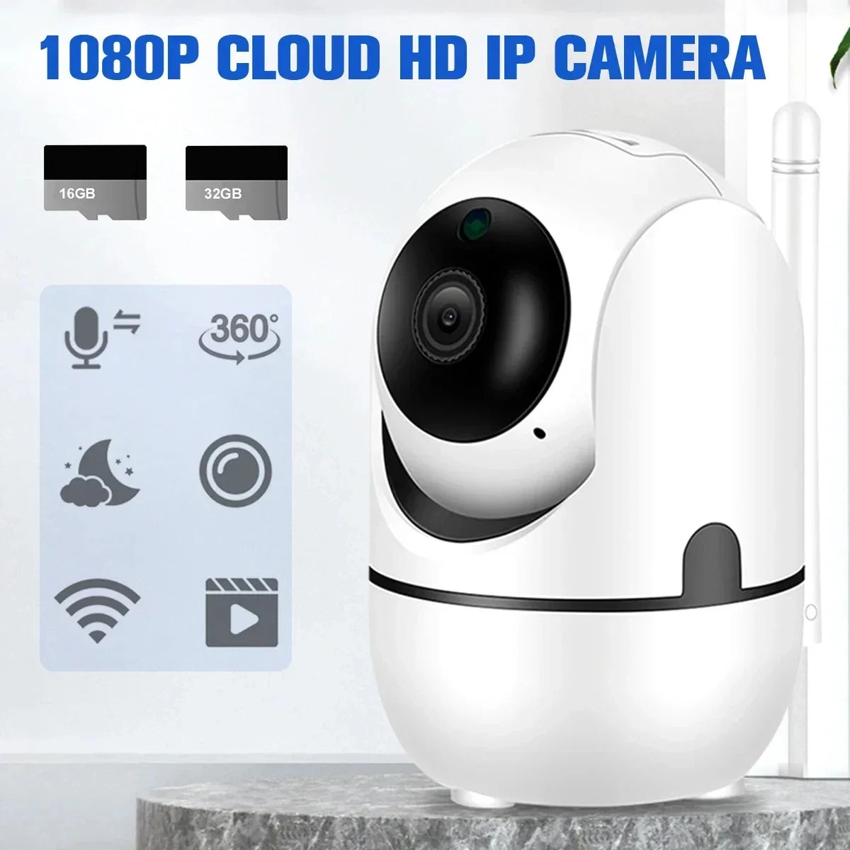 Wireless IP Camera Baby Monitor Surveillance Camera 1080P CCTV HD Smart Security Two Way Talk Night Vision Intelligent Tracking