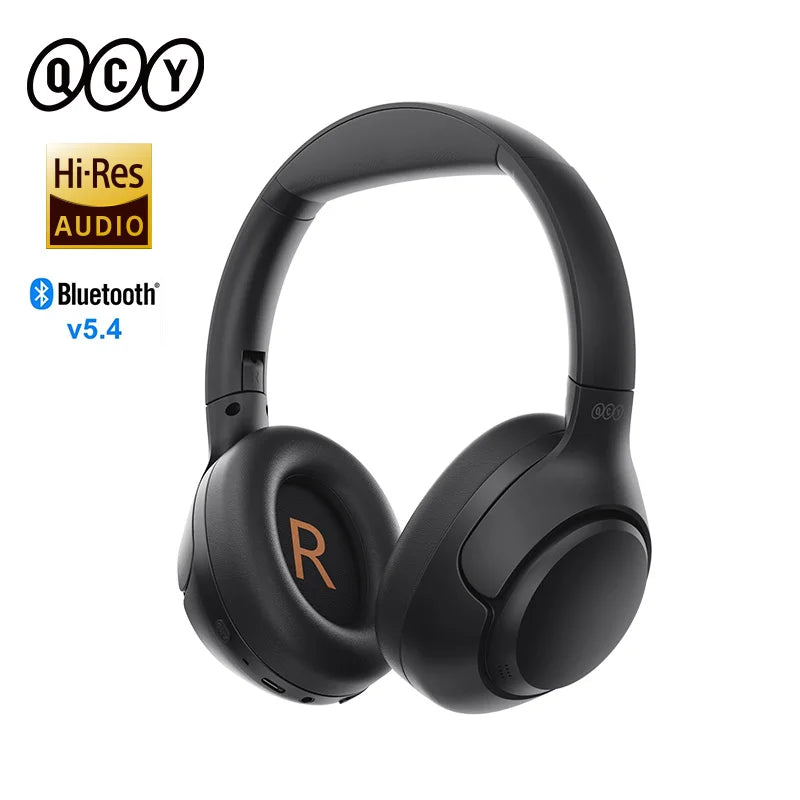 QCY H3 ANC Wireless Headphones Bluetooth 5.4 Hi-Res Audio Over Ear Headset 43dB Hybrid Active Noise Cancellation Earphones 60H