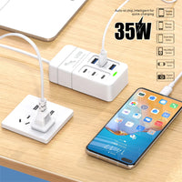 USB PD Charger for Xiaomi 14 Type C Muti 6 Ports Mobile Cell Phone Travel Wall Adapter Portable Fast Charging for Samsung S24
