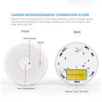 2 In 1 Version WiFi Function Tuya And Smart Life Smoke Detector Sensor & Carbon Monoxide Co Gas Detector Smoke Fire Sound Alarm