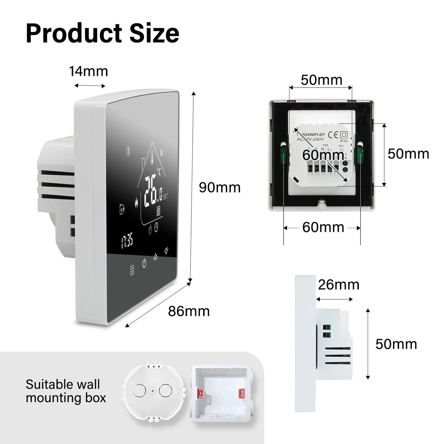 Beok Tuya Zigbee Thermostat Wifi Temperature Sensor Controller for Gas Boiler 3A Smart Gateway Hub Works With Alexa Google Home