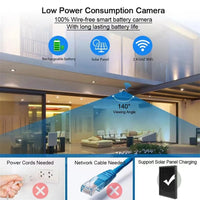 4G SIM 5MP Wireless Battery Camera WiFi Outdoor Indoor Waterproof WiFi Camera 1080P Surveillance Security Siren Camera.