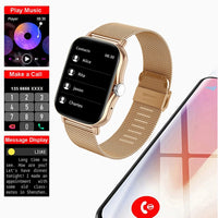 +3pc Square Smart Watch Women Men Smartwatch Touch Dial Calls Music Smartclock For Android IOS Fitness Tracker Sport Smart-watch