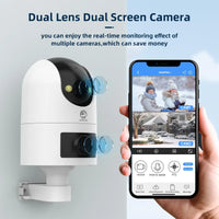 JOOAN 6MP 4K PTZ WiFi IP Camera 5G WIFI Dual Lens Outdoor Waterproof Security Camera Color Night AI Tracking CCTV Surveillance