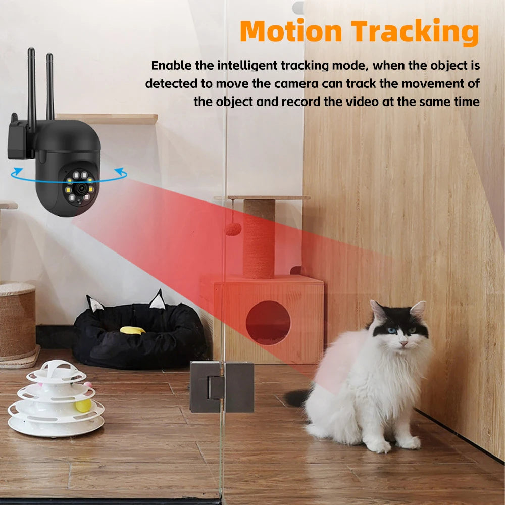 Wireless Security Camera System Outdoor Home 5G WiFi Night Vision Cam 1080P HD 5X Zoom APP Remote Monitoring Motion Detected Camera