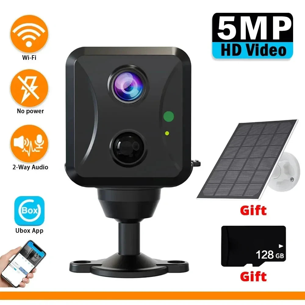 CCTV Camera 5MP 4G Sim Card & Wifi Home Surveillance Camera Intercom PIR Infrared Detection Mini Baby Security IP Camera