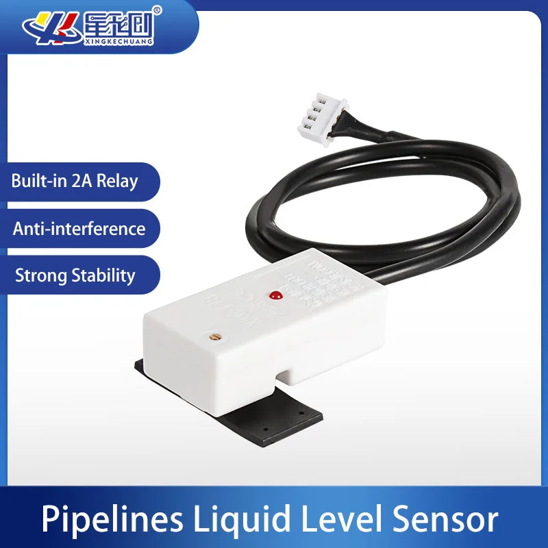 XKC-Y28 Liquid Level Sensor with Built-in 2A Relay,Non-contact Water Detector Sensors for Water Tank Pipelines Flat Container