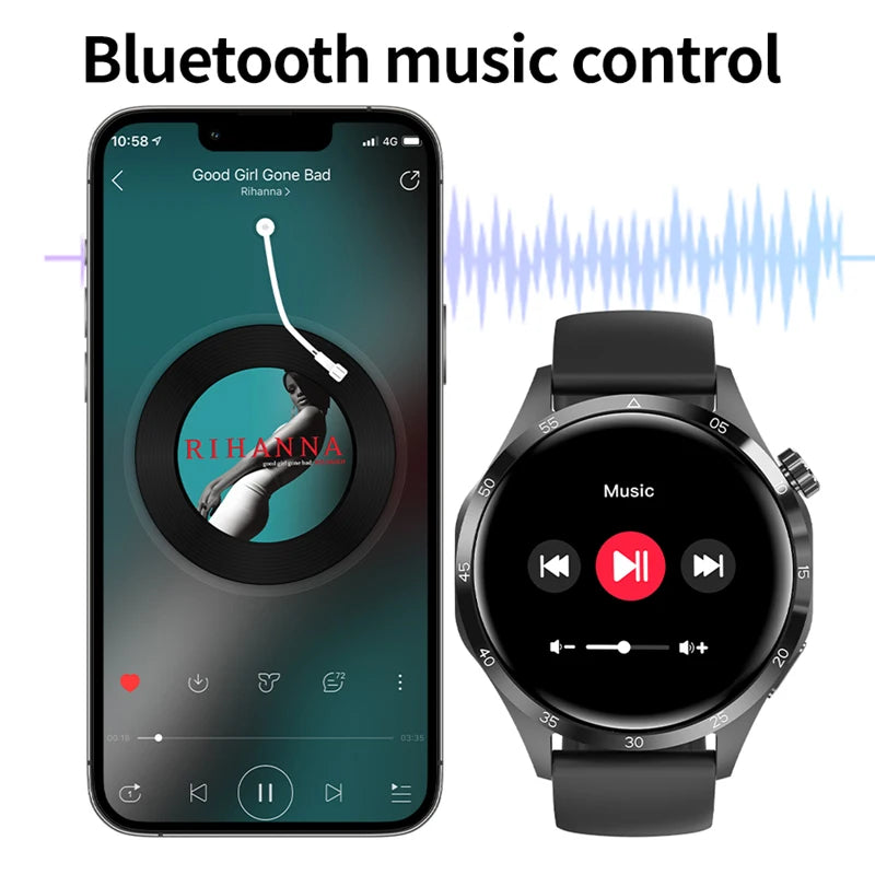 For Huawei GT 4 Smart Watch Men Watch 4 Pro AMOLED HD Screen Bluetooth Call NFC Health Monitoring Smartwatch 2024 New Watches