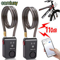 Camluxy Bluetooth Bike Lock Alarm 110dB Security Smart Bike Alarm Lock System Anti-Theft Vibration Alarm for Bicycle Motorcycle