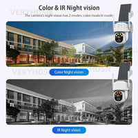 5MP IP WiFi Camera Solar  PTZ Power Low Surveillance Cameras PIR Human Detection Outdoor IP66 Comsunption Panel Built-in Battery