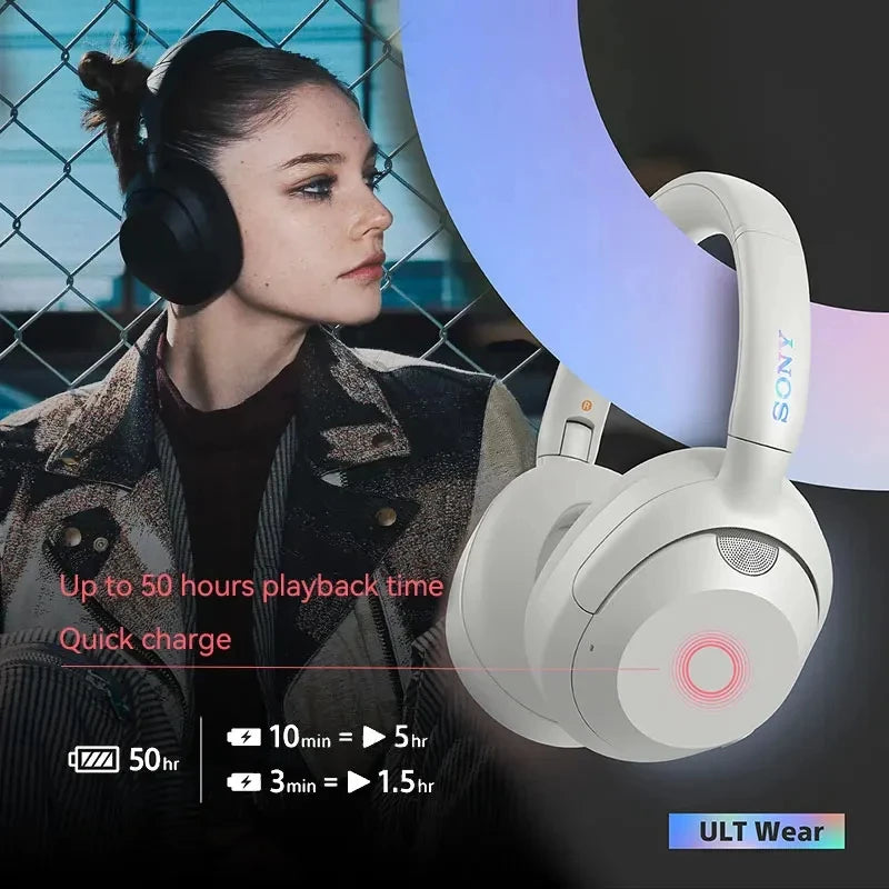 Sony ULT WEAR WH-ULT900N Wireless Noise Canceling Headphones Powerful Bass Foldable Earphone LDAC DSEE™ Dual Connection 3.5mm