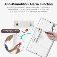 PG-107 Tuya Wireless WIFI GSM Home Burglar Alarm System IP Camera PIR Motion Sensor Door Sensor Security Alarm Kit APP Control